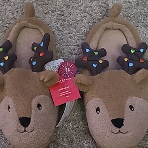 Wondershop Light-Up Brown Slippers